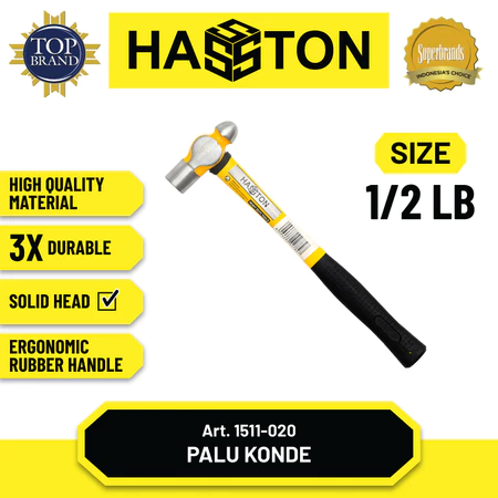 HASSTON Hammer Konde Gg. Fiber Bungkus Karet Hitam 1/2 Lbs (1511-020)
