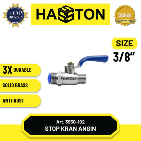 Hasston Stop Kran Angin / Stop Kran Kompresor / Air Cock Valve (3950)