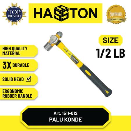HASSTON Hammer Konde Gg. Fiber Bungkus Karet Hitam 1/2 Lbs (1511-020)