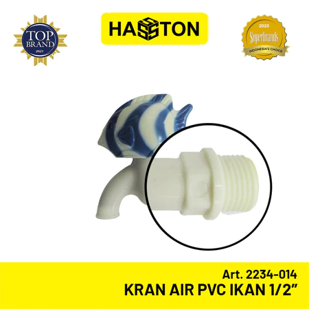 Hasston Kran Air PVC Kepala Ikan Mnfs 1/2'' / Keran Plastik (2234-014)