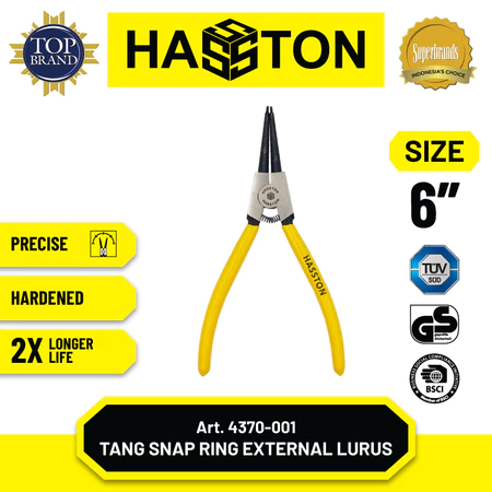 Hasston Tang Ring Ver 6" / Tang Snap Ring External dan Internal (4370)