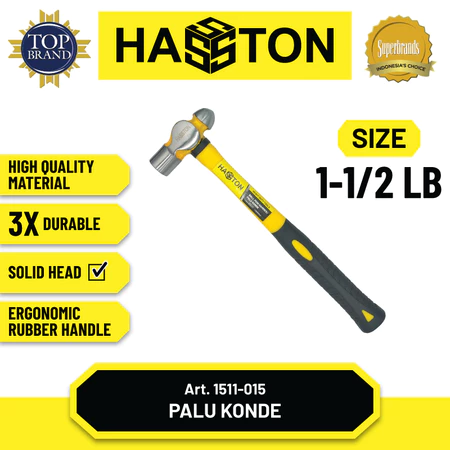 HASSTON Hammer Konde Gg. Fiber Bungkus Karet Hitam 1/2 Lbs (1511-020)