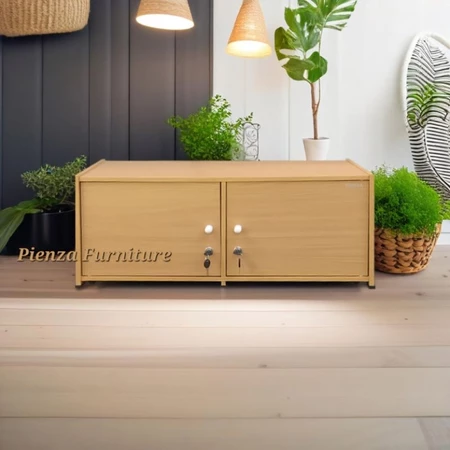 Lemari Rak Buku Serbaguna 2 Pintu Datar Verona 021 Pienza Furniture