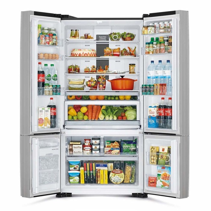 Hitachi RWB80PGD5XGR Side by Side 4 Pintu R-WB80PGD5XGR Inverter RWB80