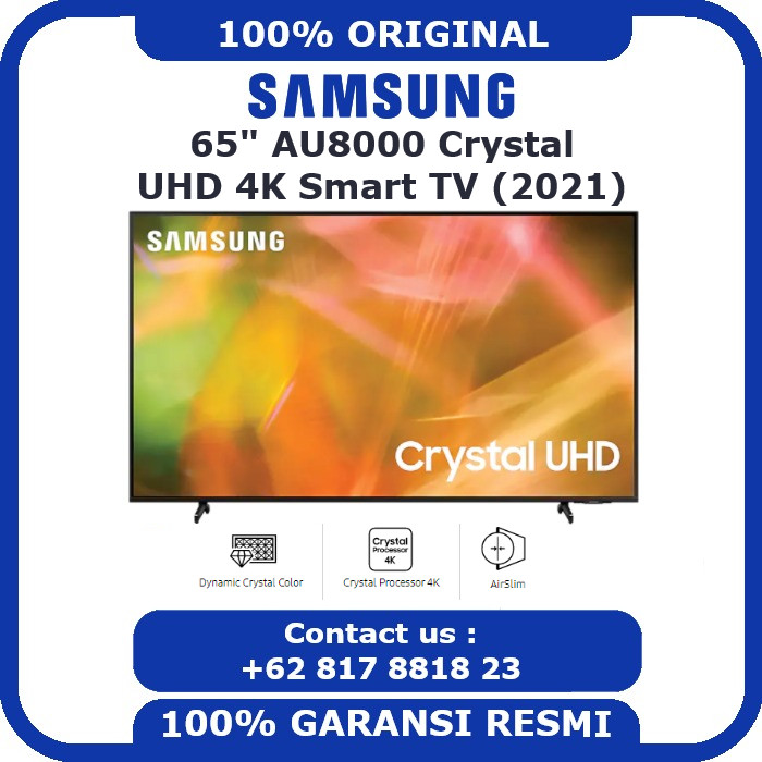 SAMSUNG UA65AU8000KXXD LED SMART TV CRYSTAL UHD 4K 65 INCH 65AU8000