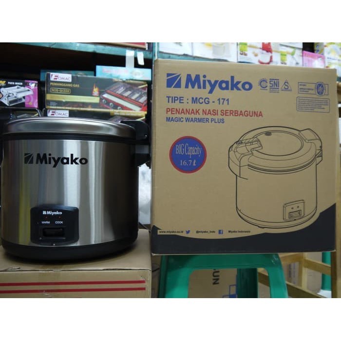 MIYAKO MCG-171 JUMBO RICE COOKER 6 L WARMER 16.5 L MCG171 RESMI