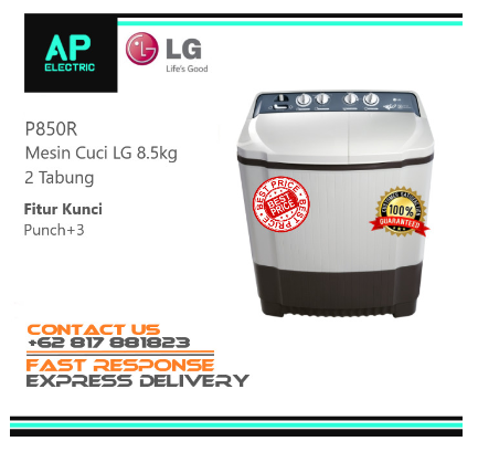 Mesin Cuci LG 2 Tabung P850R 8,5Kg
