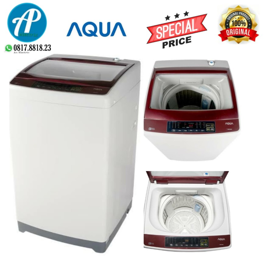 MESIN CUCI AQUA AQW-98DD TOP LOADING OTOMATIS 9 KG SERI HIJAB AQW98DD
