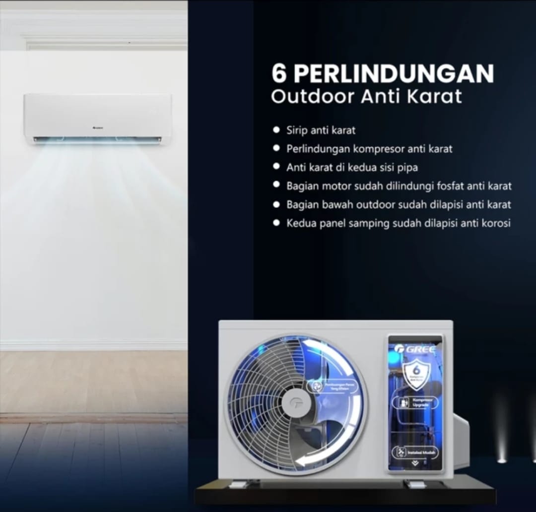 AC Gree Split 1PK GWC-09C3ES Deluxe Low Watt