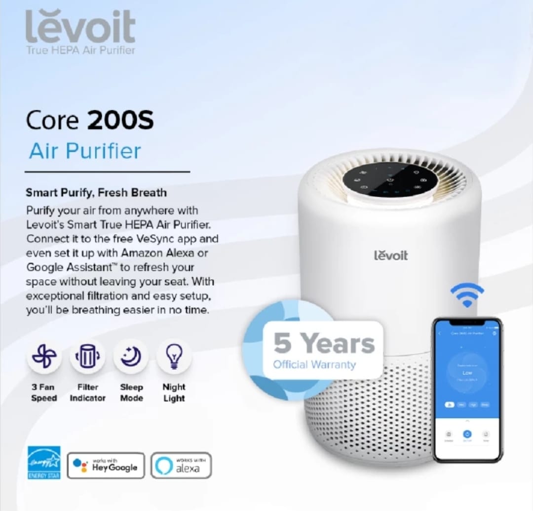 Levoit Core 200S Smart WIFI True HEPA Air Purifier Original Ready stoc