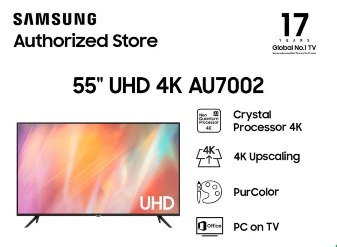 TV SAMSUNG SMART TV 55" UHD 4K AU7002