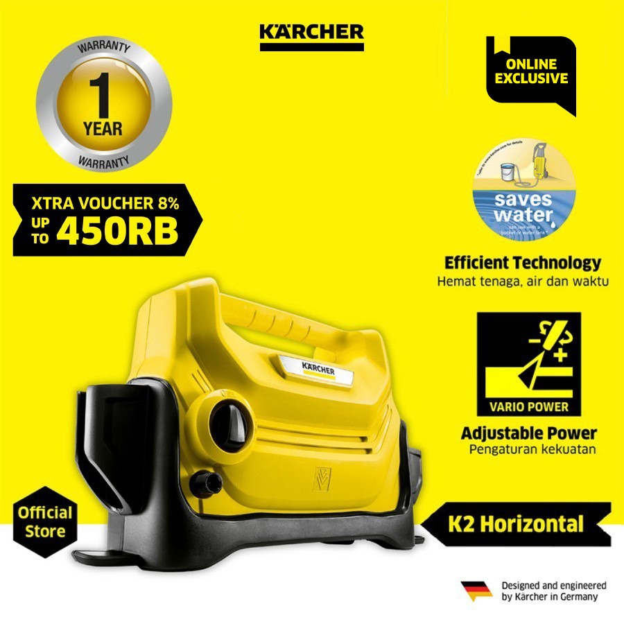 Karcher K 2 Horizontal *KAP 1400 Watt High Pressure Washer