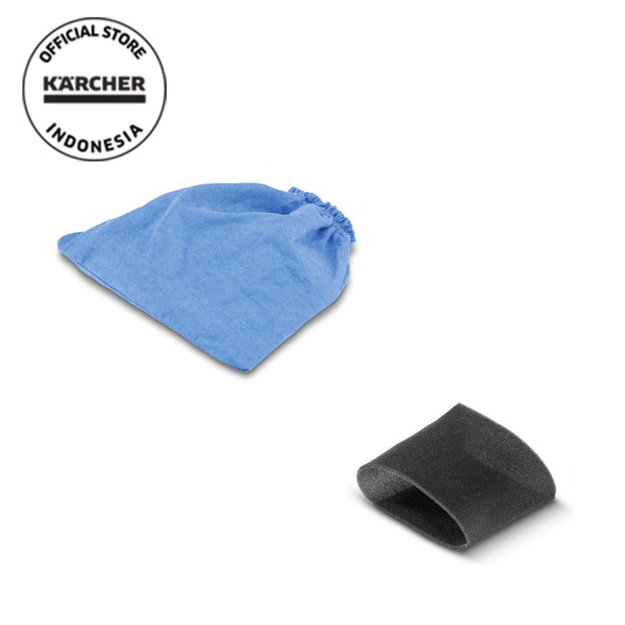 Bundling Aksesoris Vacuum Karcher WD 1 Filter Blue + Foam Filter