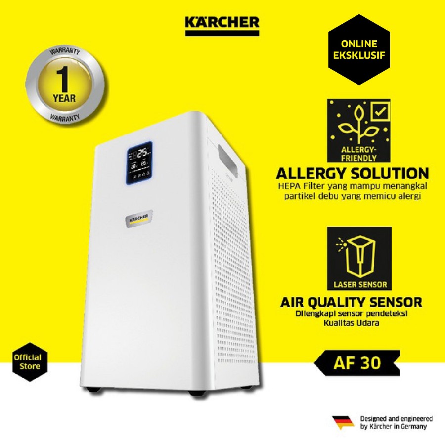 Karcher Air Purifier AF 30 HEPA 13 Dual Filter / Pembersih Udara