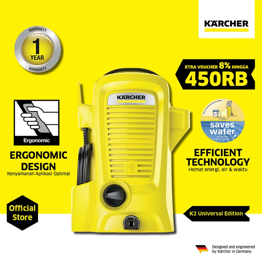Karcher K 2 Universal Edition Car 900 Watt High Pressure Washer