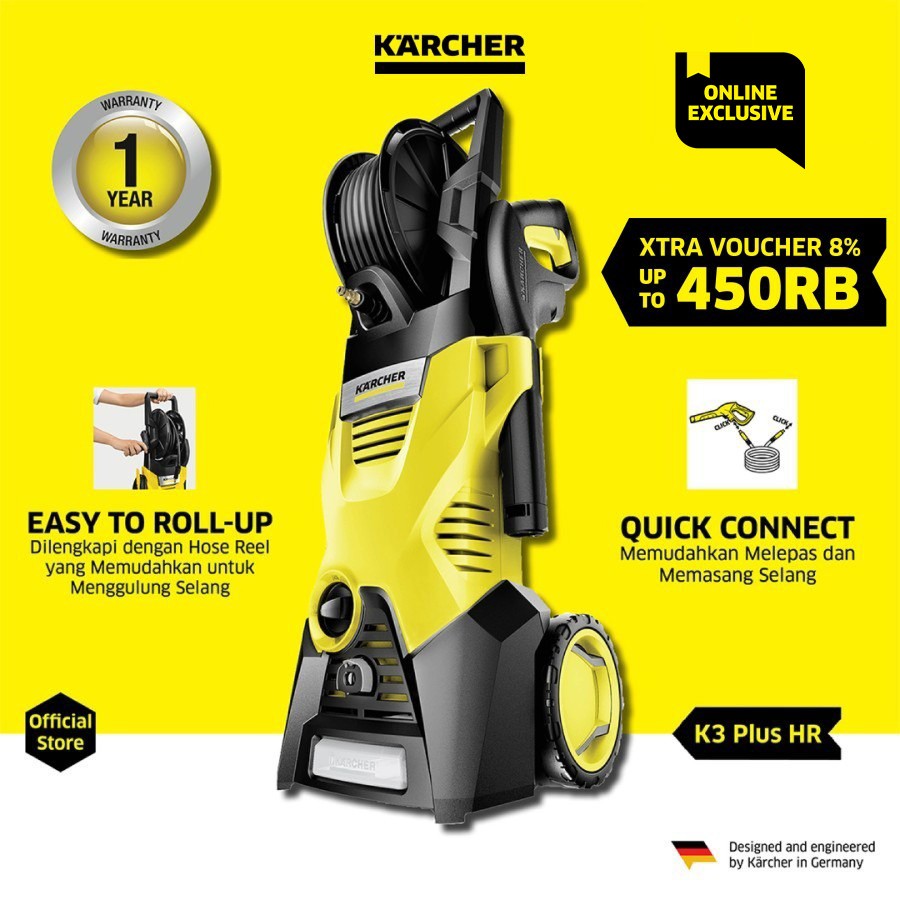 Karcher K 3 Plus HR *KAP 1600 Watt High Pressure Washer 