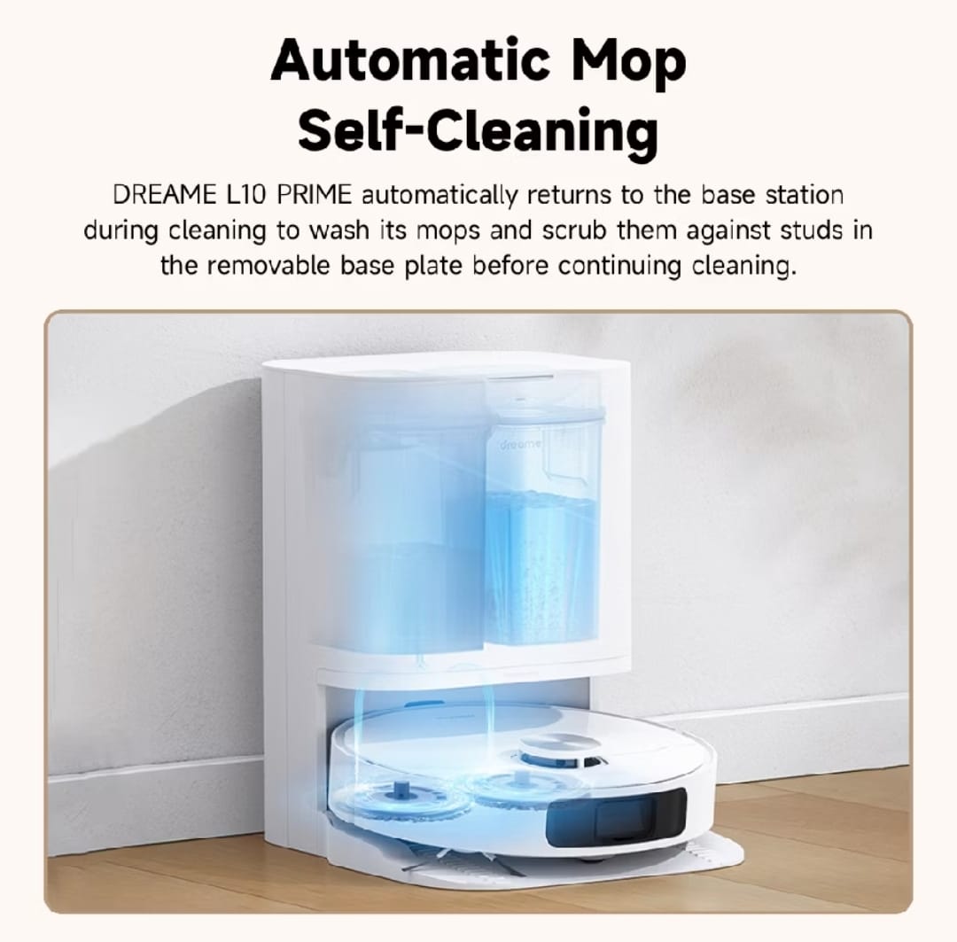 Dreame L10 Prime robot Vacuum, Auto Cleaning, Drying, Mop lift 7mm