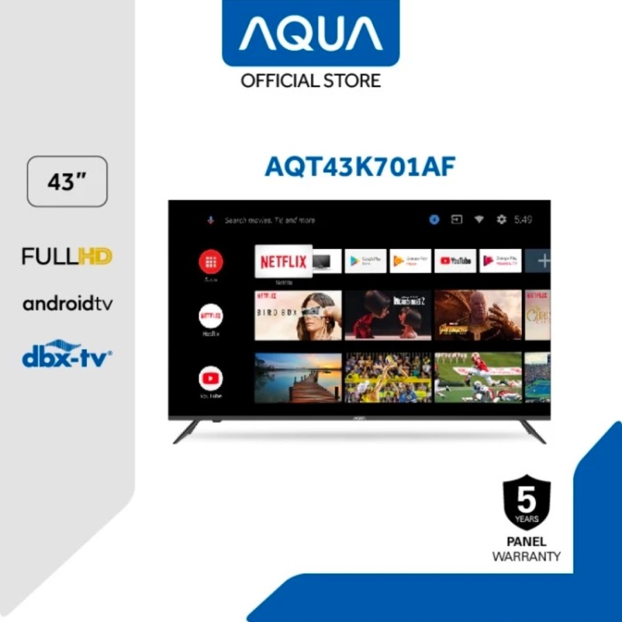 TV ANDROID 43INC AQUA AQT43K701AF