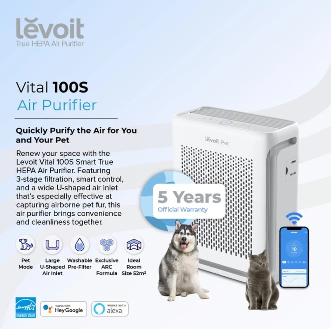 Levoit Vital 100S Pet Care Smart True HEPA Air Purifier