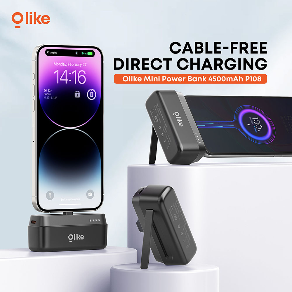 OLIKE Powerbank Mini P108 4500mAH Type-C & Lighting Portable ORIGINAL