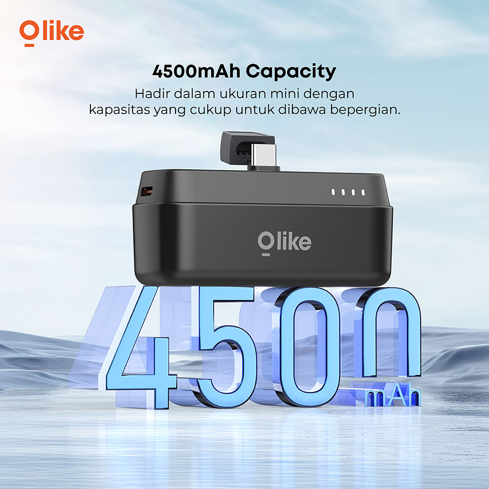 OLIKE Powerbank Mini P108 4500mAH Type-C & Lighting Portable ORIGINAL