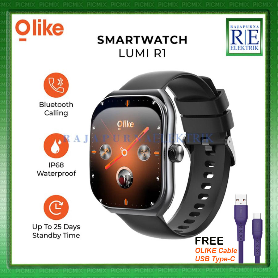 Olike Lumi R1 Smartwatch 2.01" Curved HD Display IP68 Bluetooth Call