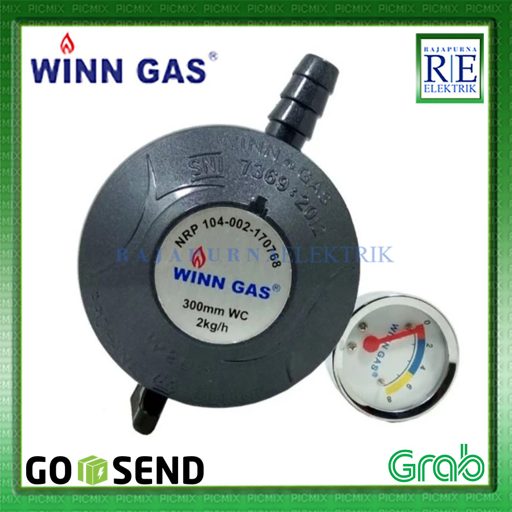 WINN GAS Selang Gas Paket Regulator Meter Tekanan Rendah W298M