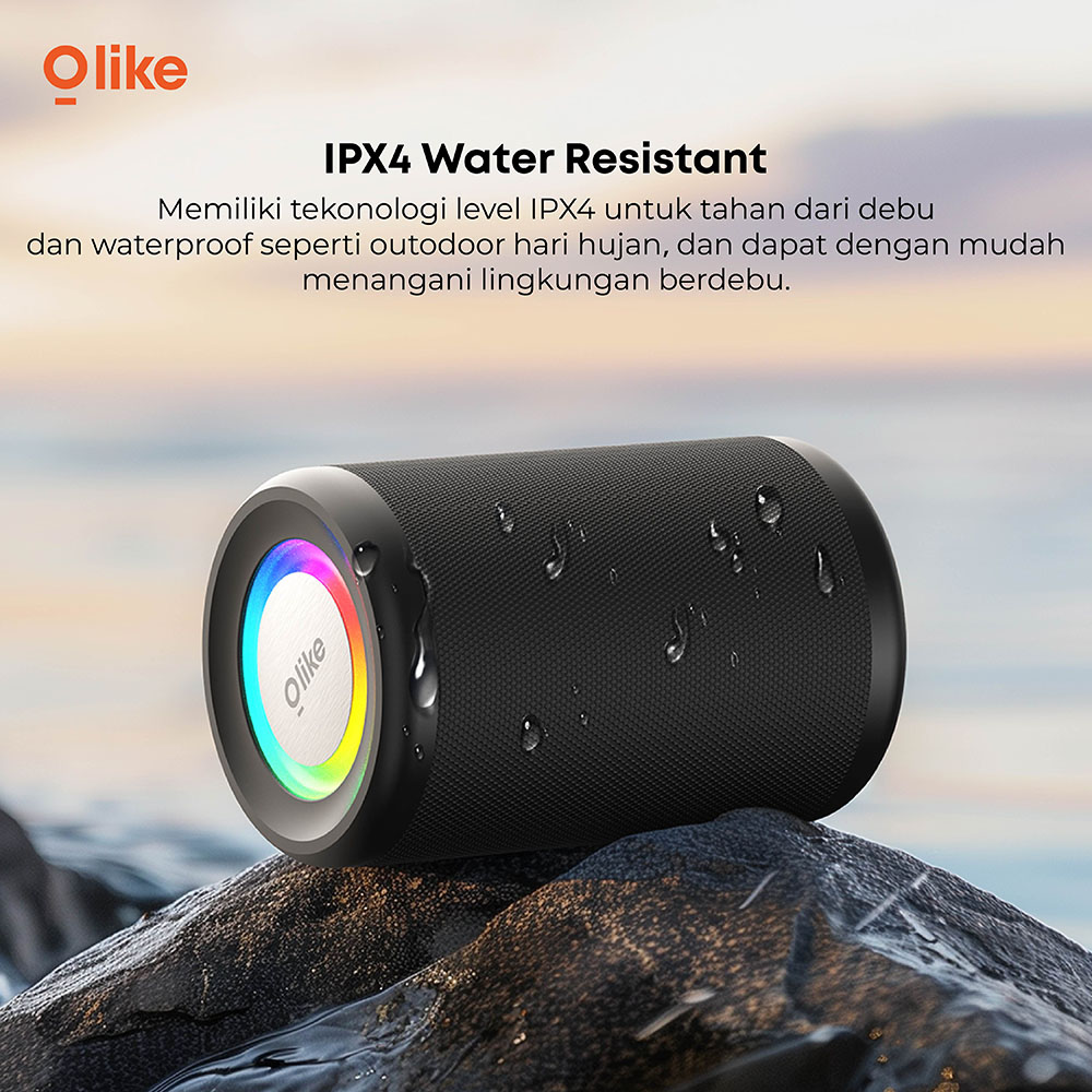 OLIKE Speaker Wireless Portable SF9 LED Light IPX4 Bluetooth 5.3 Bass