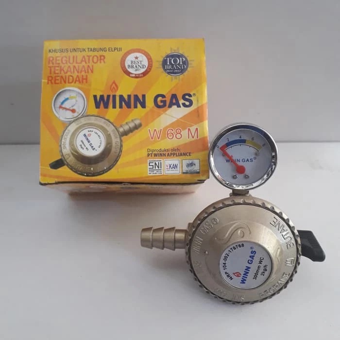 WINN GAS Selang Paket Regulator Kompor Gas Tekanan Rendah PSFRW68M