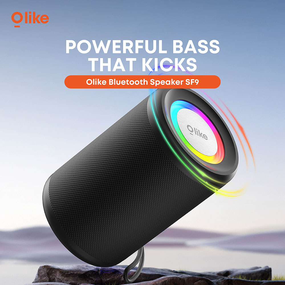 OLIKE Speaker Wireless Portable SF9 LED Light IPX4 Bluetooth 5.3 Bass