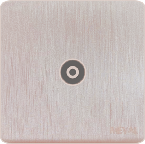 MEVAL Stop Kontak Saklar dan Soket Minimalist - Gold Hairline