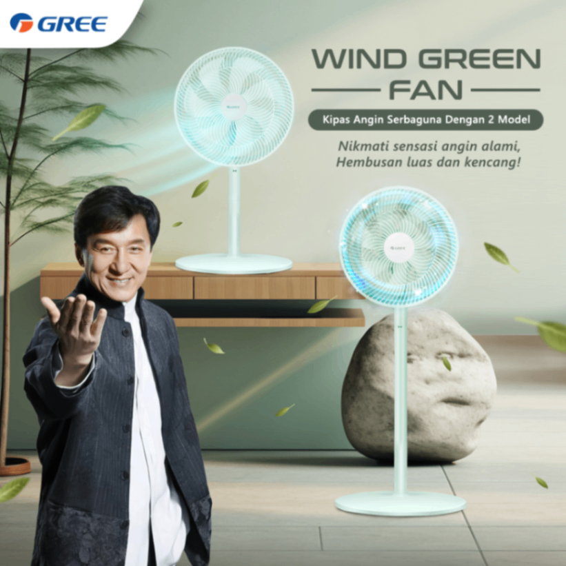Gree Wind Green Fan 2in1 Kipas Angin Serba Guna Model Lantai dan Meja