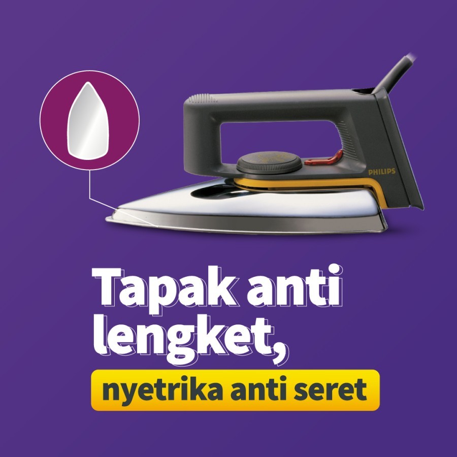 PHILIPS Dry Iron Classic HD1172 - Setrika HD 1172 Garansi Resmi