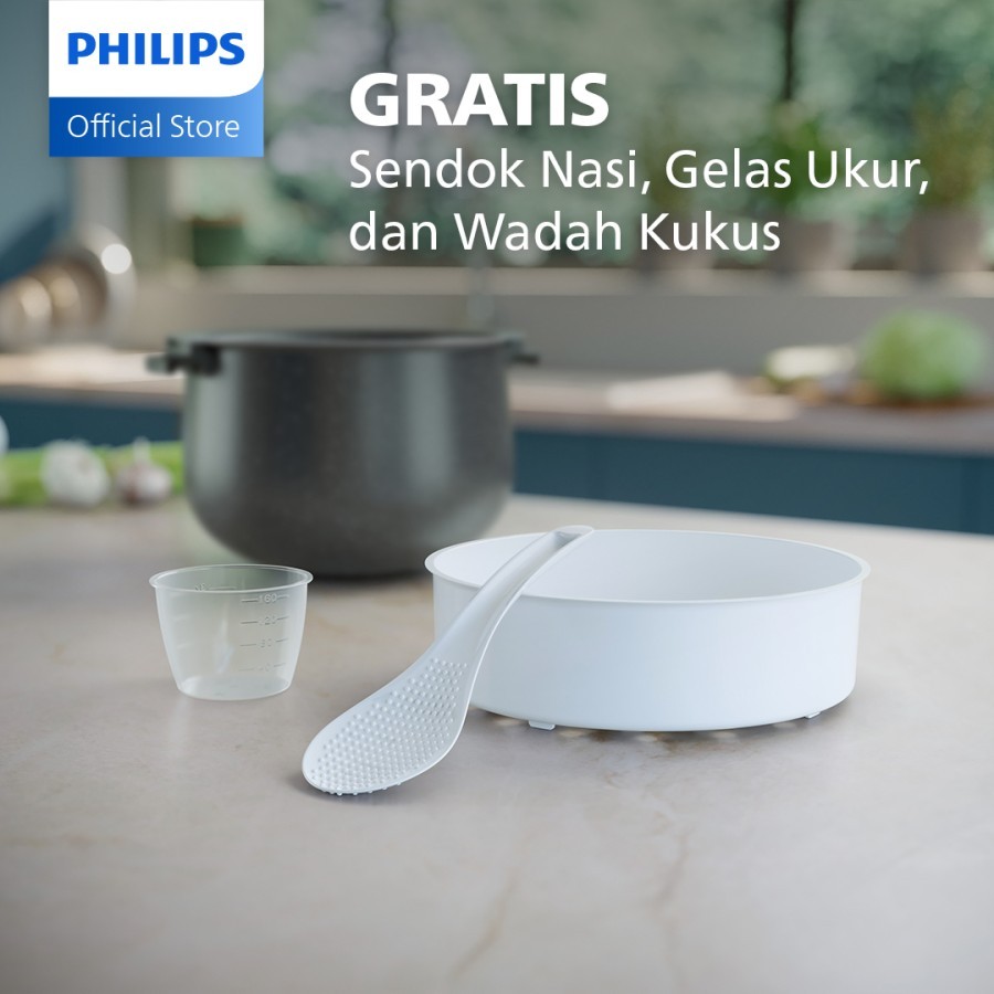 PHILIPS Rice Cooker HD 3211 Magic Com Stainless 1.8L - HD3211