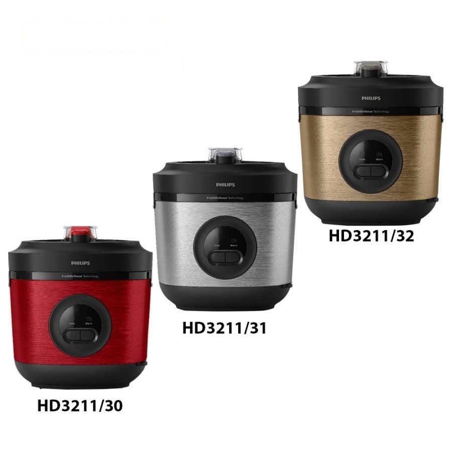 PHILIPS Rice Cooker HD 3211 Magic Com Stainless 1.8L - HD3211
