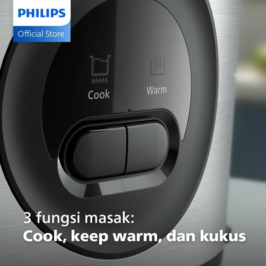 PHILIPS Rice Cooker HD 3211 Magic Com Stainless 1.8L - HD3211
