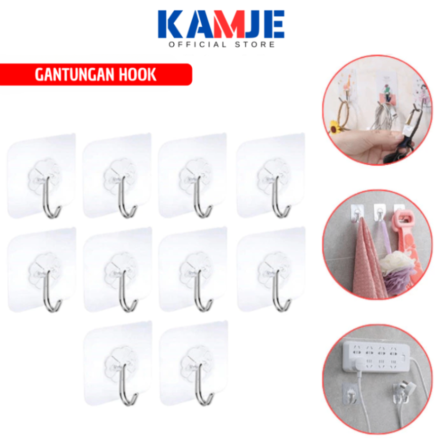 KAMJE Gantungan Hook Transparan Cantolan Hanger Serbaguna KMJ078