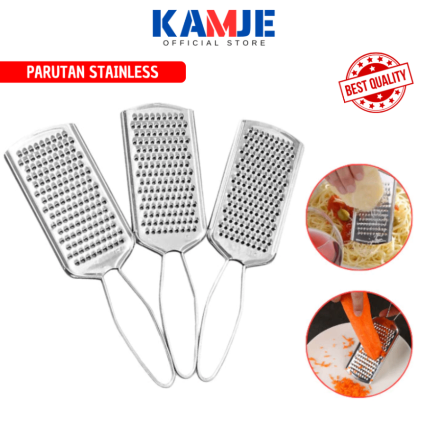 KAMJE Parutan Keju Wortel Kentang Cokelat Sayur Stainless Steel KMJ077