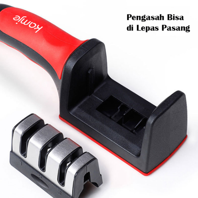 KAMJE Alat Asahan Pengasah Pisau Gunting 3 Mode Stainless Steel KMJ215