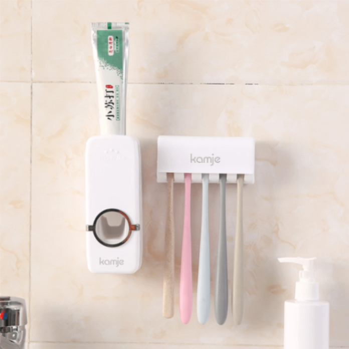 KAMJE Dispenser Odol Tempat Sikat dan Pasta Gigi KMJ066