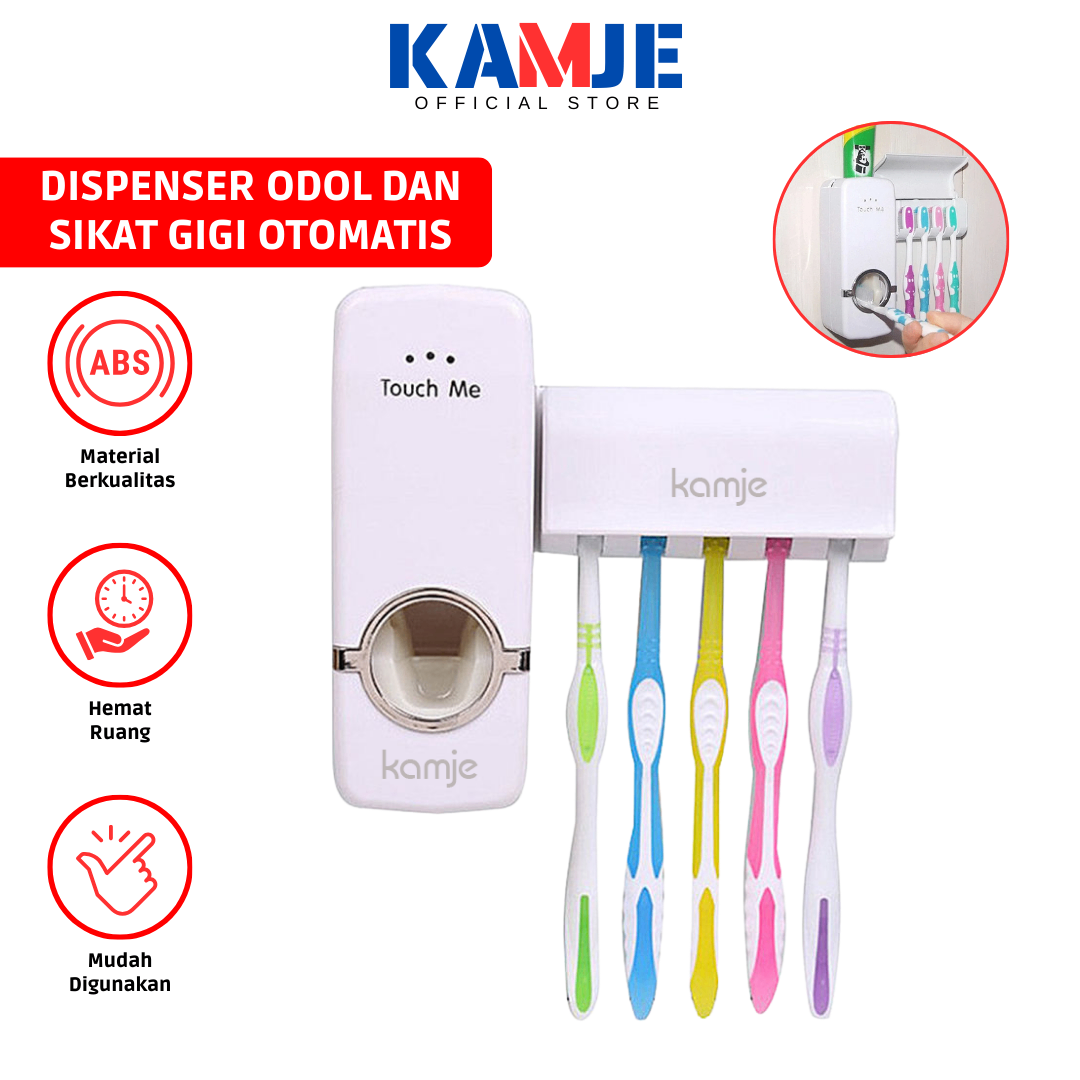 KAMJE Dispenser Odol Tempat Sikat dan Pasta Gigi KMJ066