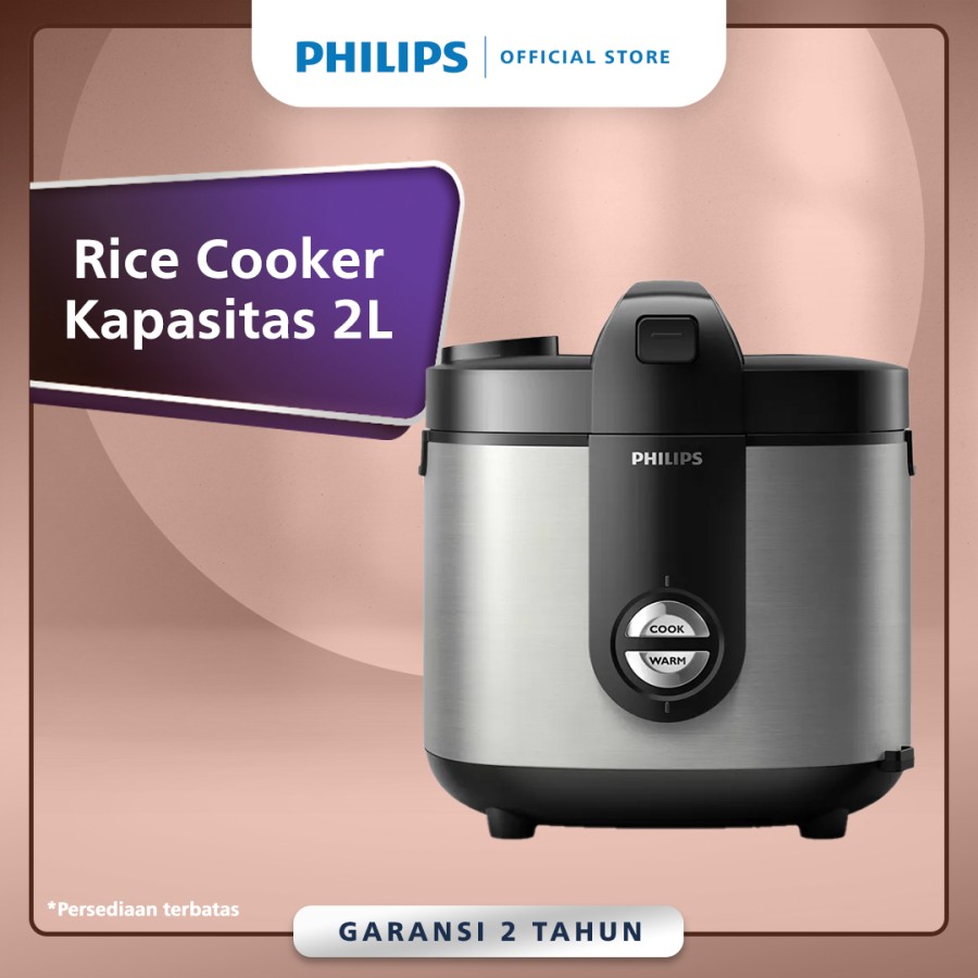 Jual Philips Rice Cooker 2L Premium Plus Silver HD3138 Renos