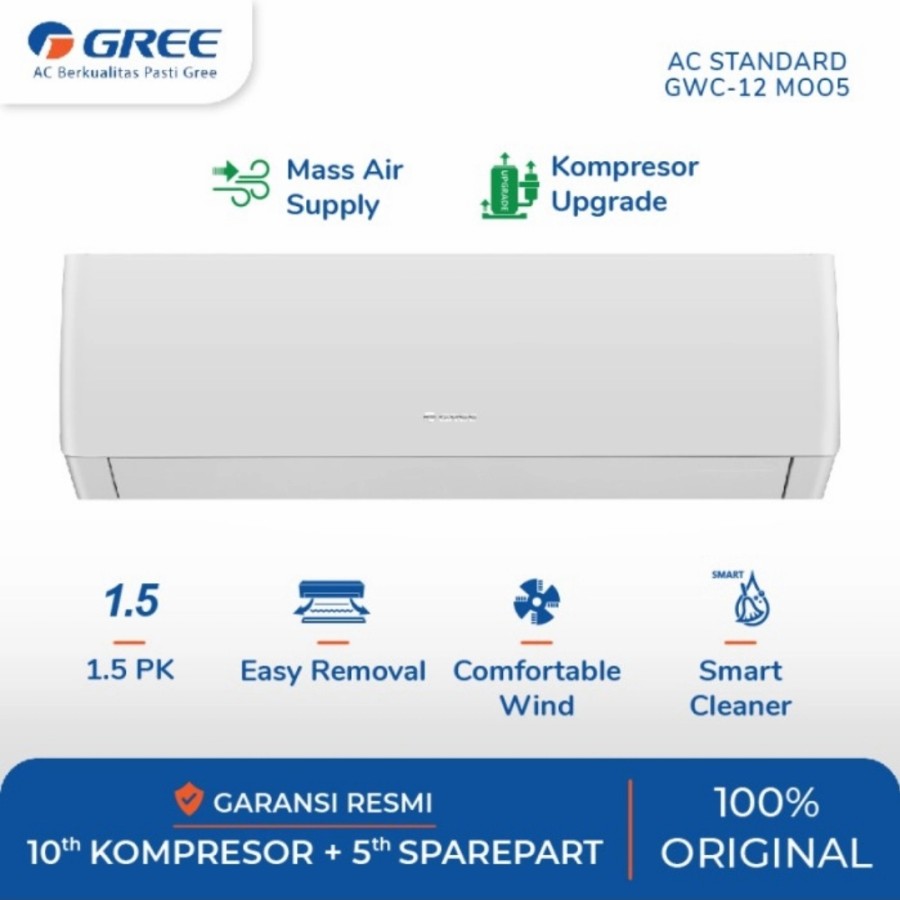 AC Split 1.5 PK GWC-12MOO5-S AC Split GARANSI RESMI FREE PEMASANGAN