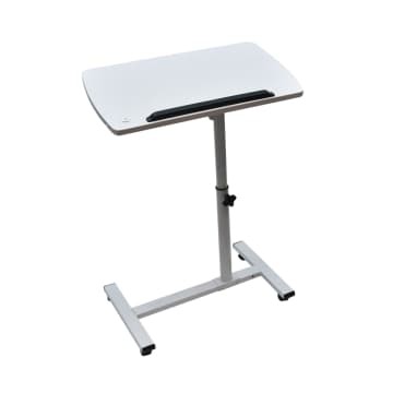 Meja Kerja Meja Laptop Adjustable Putih