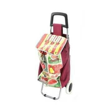 Troli Belanja Dengan Kursi Lipat Fruit - Merah
