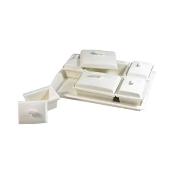 Wadah Saji 6 Kompartemen dengan Nampan Krishome