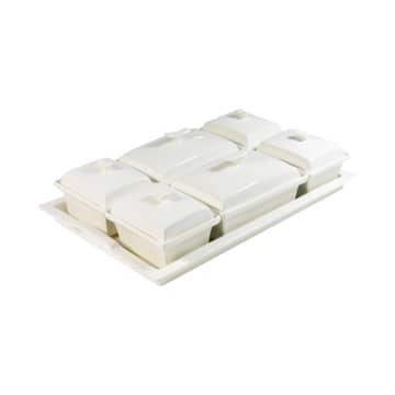 Wadah Saji 6 Kompartemen dengan Nampan Krishome