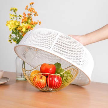 Tudung Saji Bulat Bundar 36 cm Putih