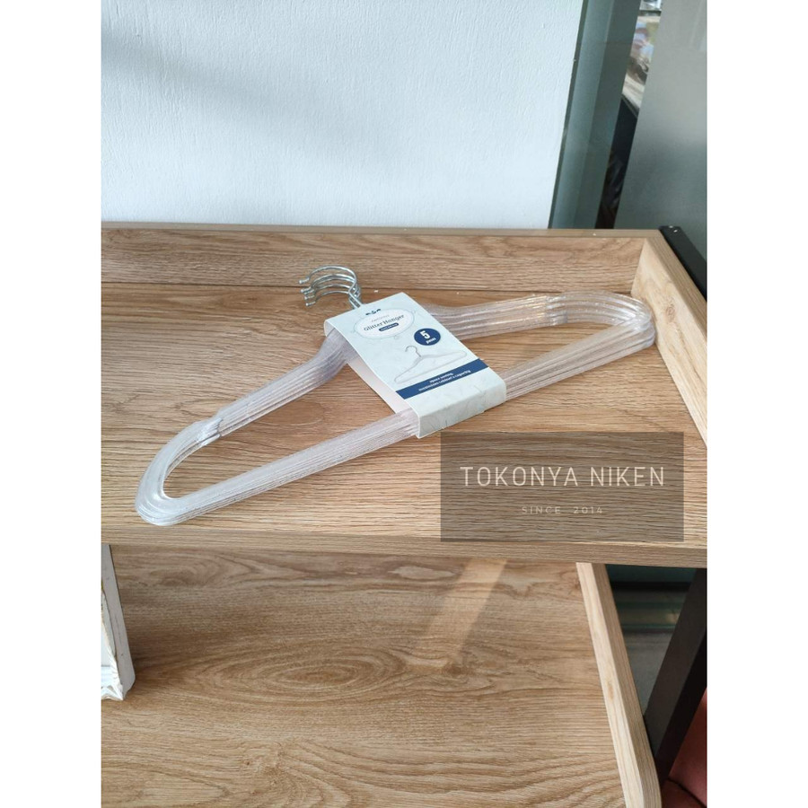 Hanger Plastik Glitter Gantungan Baju Set 5 Pcs