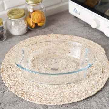 loyang kaca casserole Wadah piring saji makanan oven microwave safe
